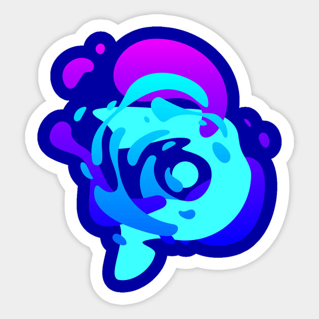 Lava Blue Sticker by PURESPAM